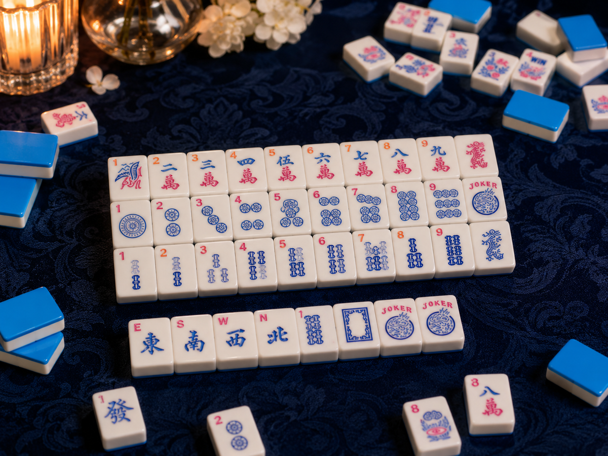 Blue Pop American Mahjong Set – 160 Tiles